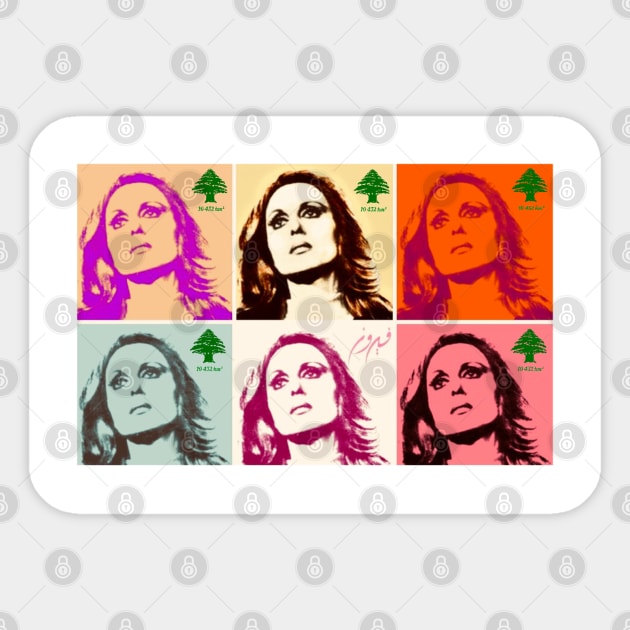 Fairuz pop art Sticker by Beirout